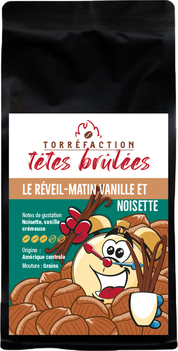 Café Réveil matin vanille noisette - Torréfaction des têtes brûlées Torréfaction Têtes brûlées